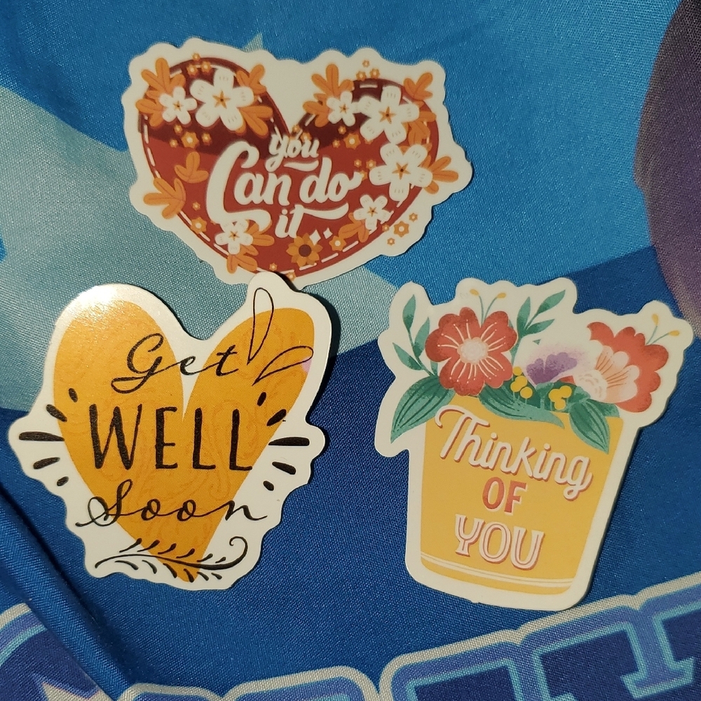 🌈FREE W/BUNDLE🌈 Set Of 3 Get Well Soon Inspirational Stickers